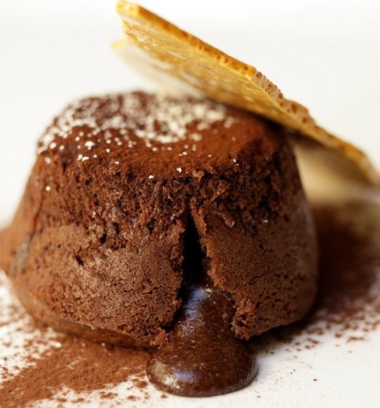 dessert soft centred chocolate pudding