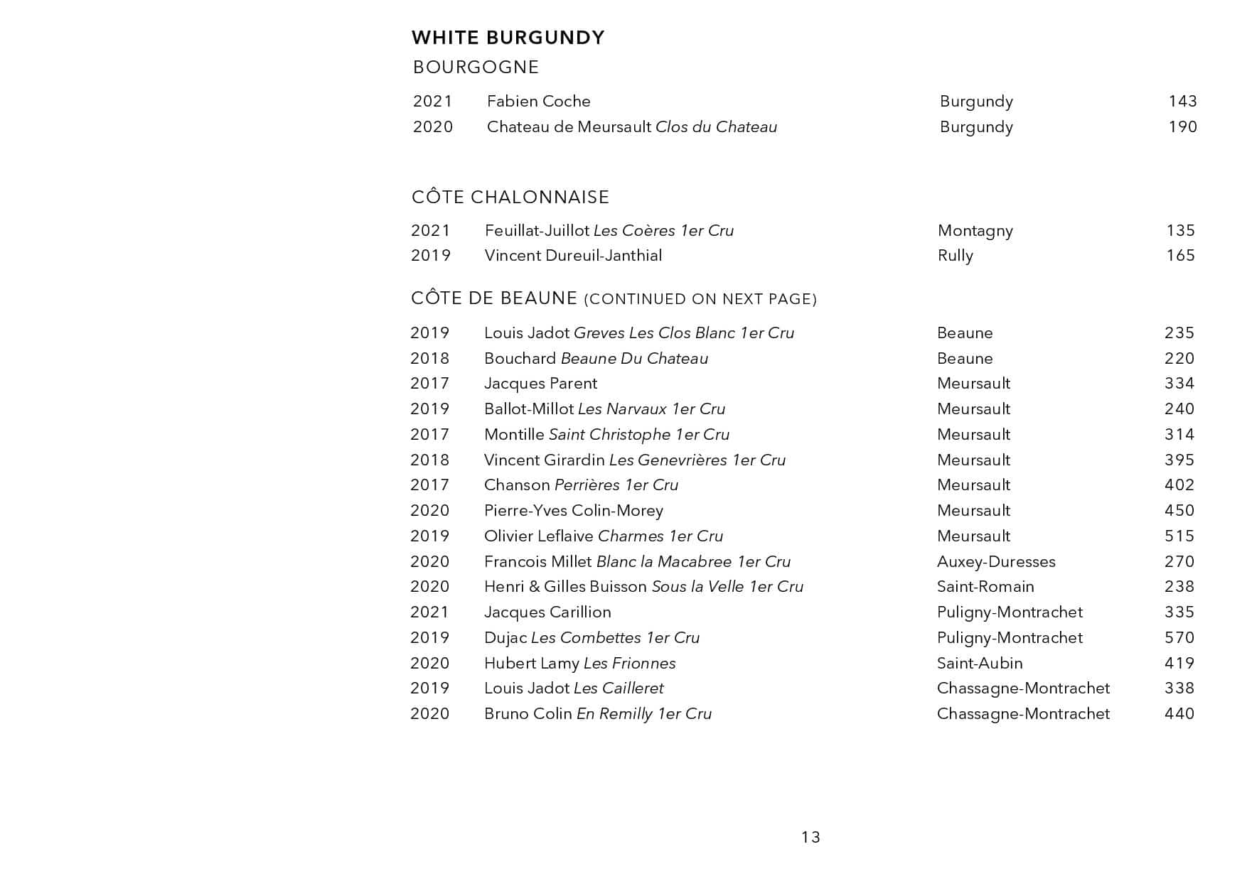 Sails Wine List Page 013