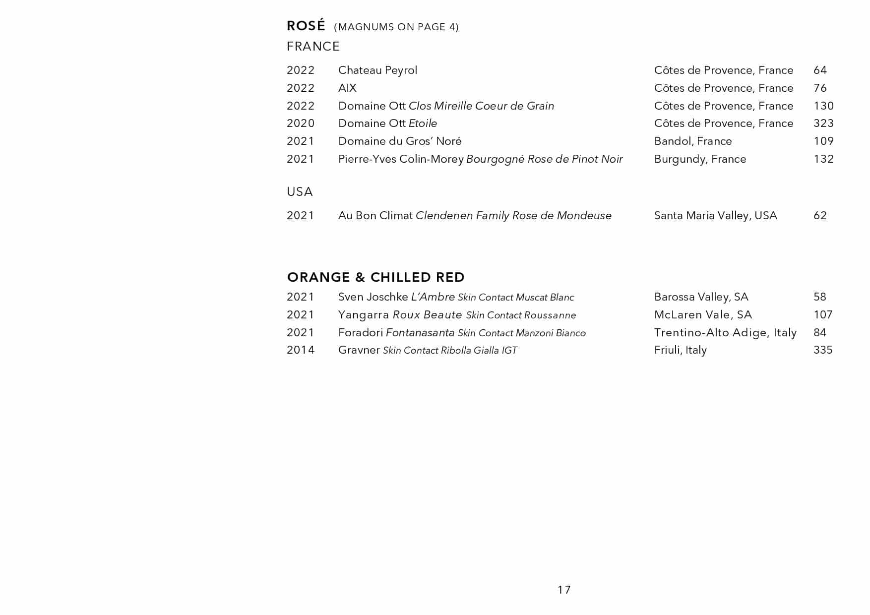 Sails Wine List Page 017