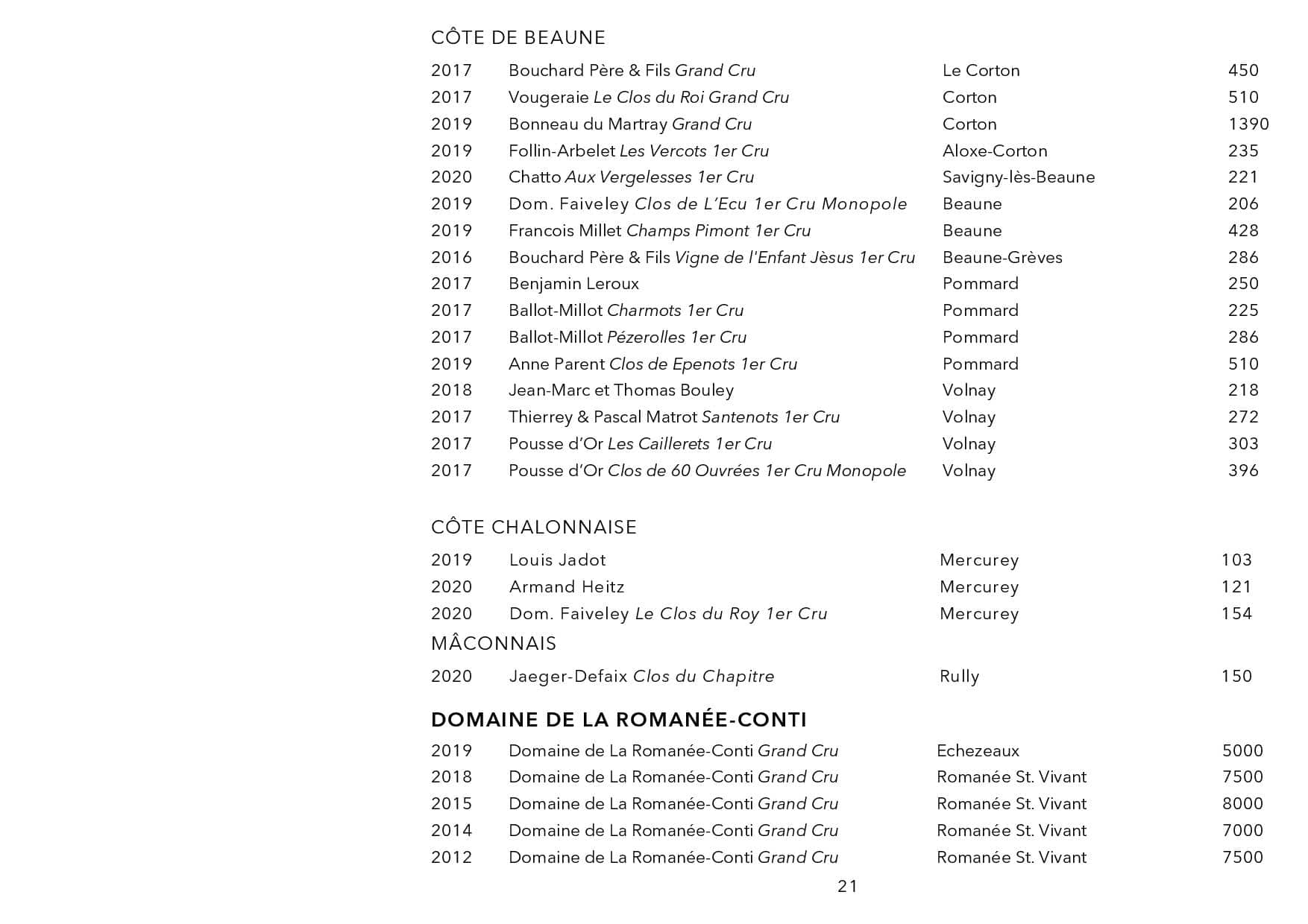 Sails Wine List Page 021