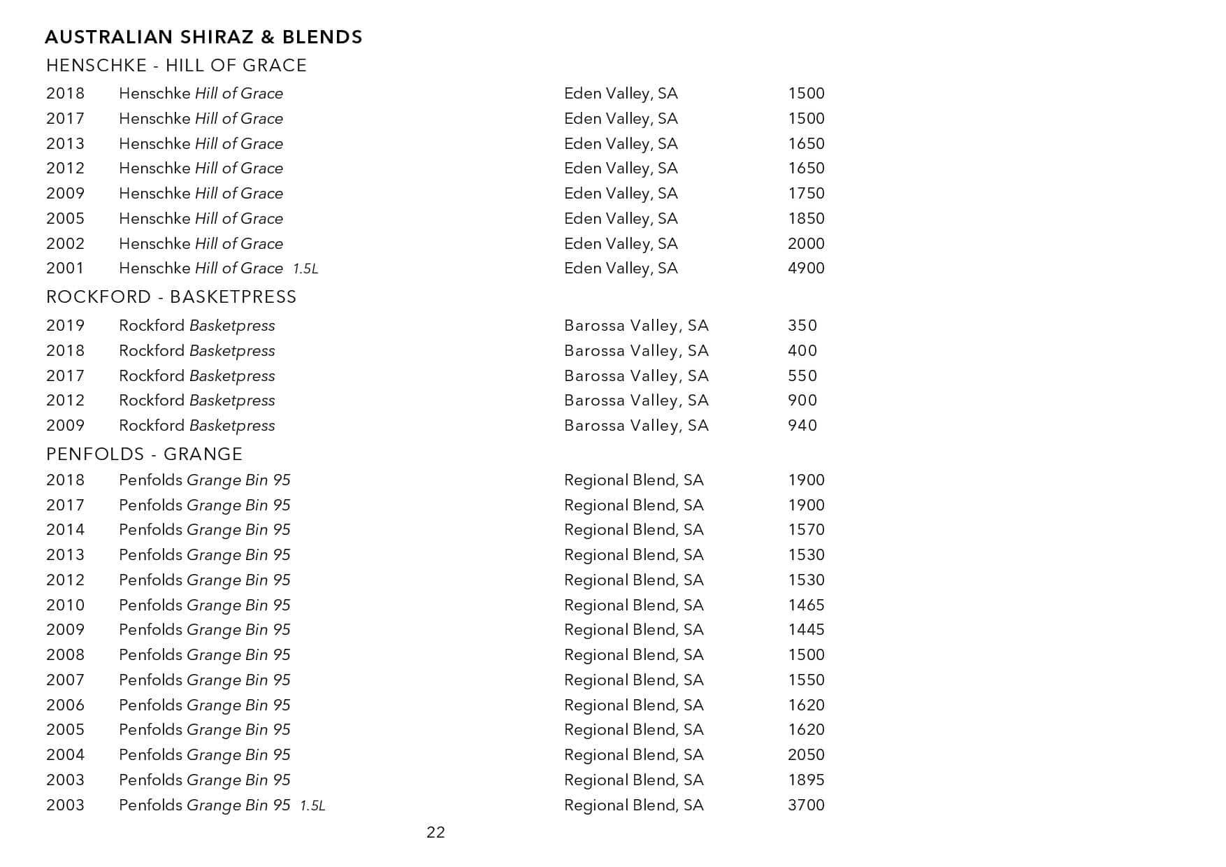 Sails Wine List Page 022