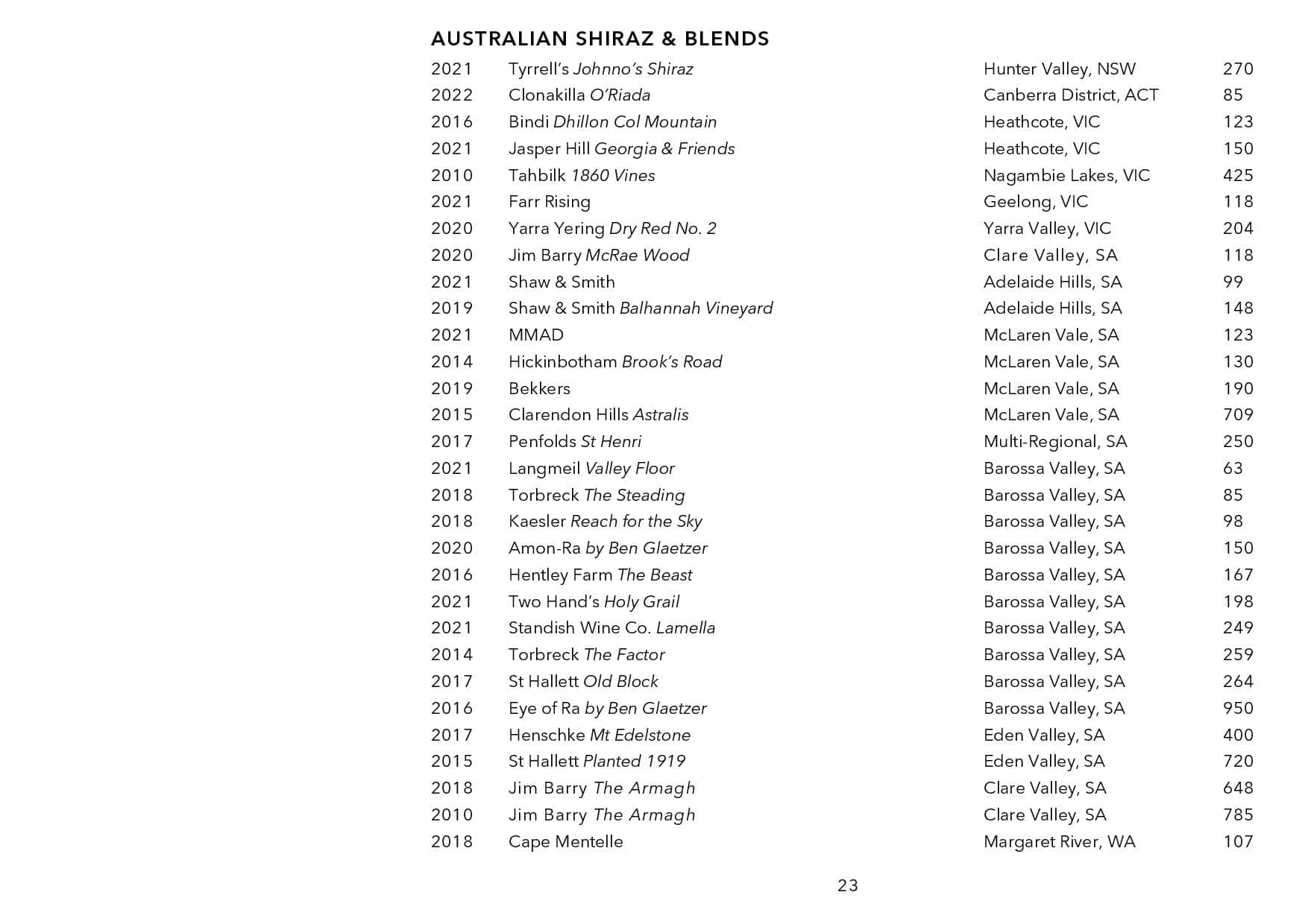 Sails Wine List Page 023