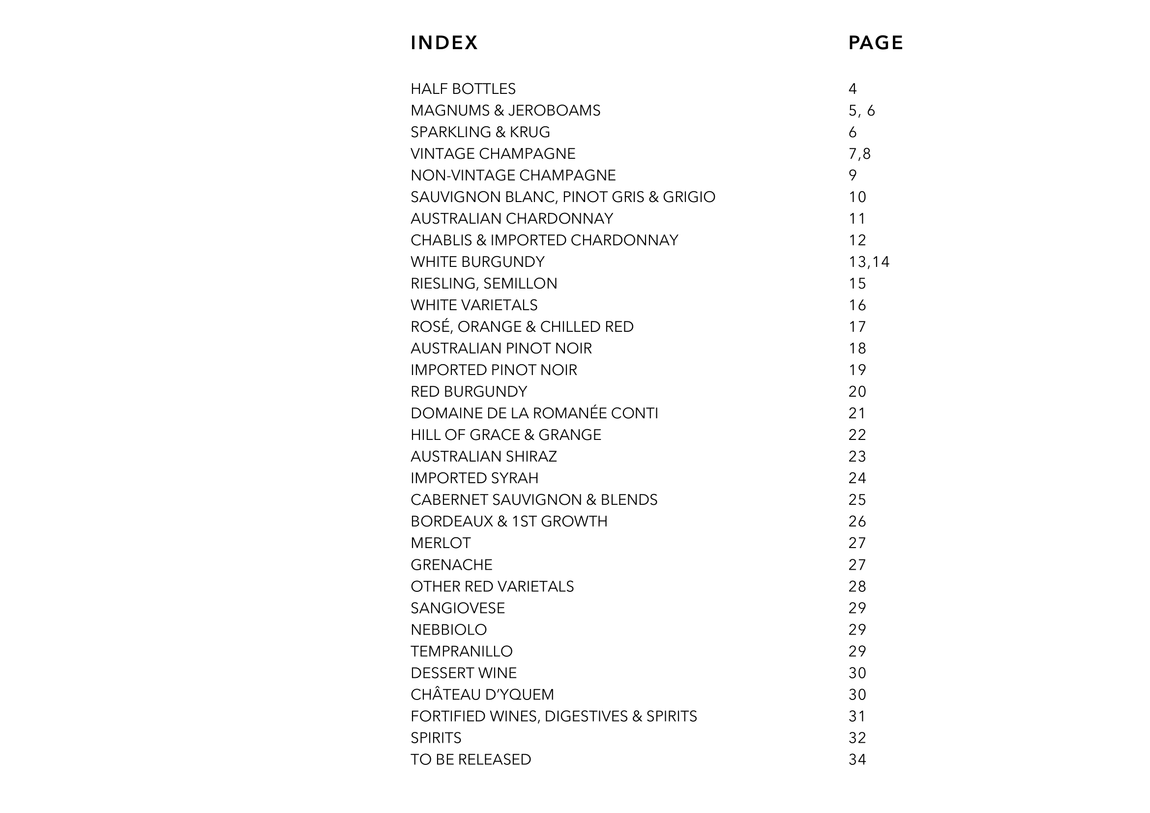 Sails Wine List 03