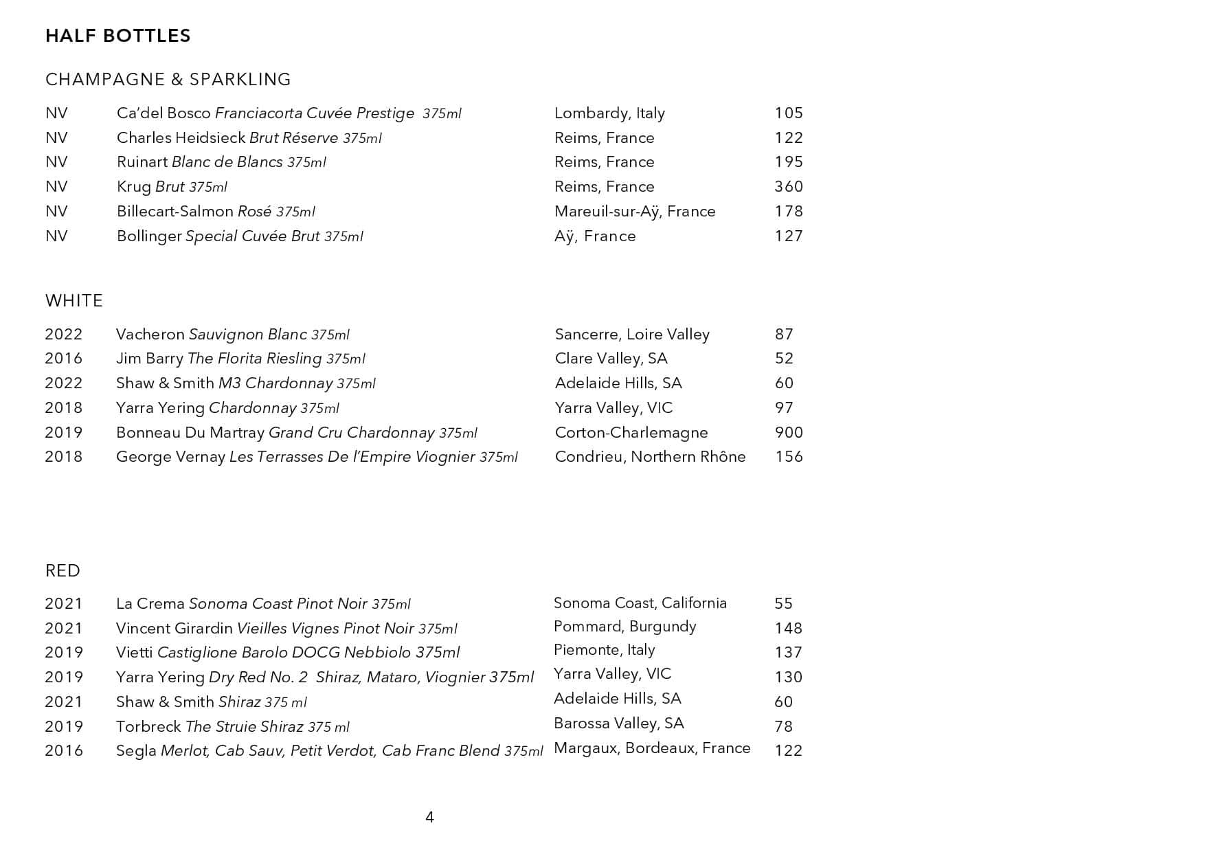 Sails Wine List Page 004