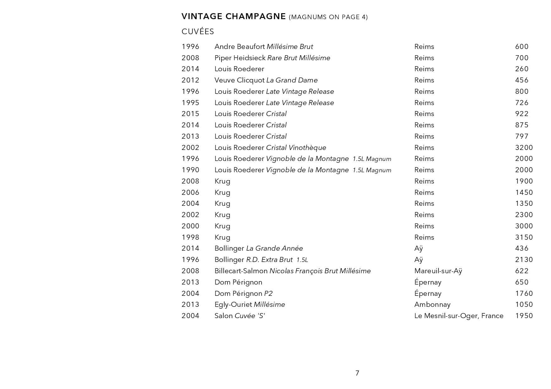 Sails Wine List Page 007